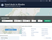 Tablet Screenshot of hotels-in-rhodes-greece.com